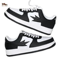 Men’s Leather Casual Sneakers – Breathable Antibacterial Stylish Lace-Up Everyday Shoes