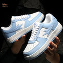 Men’s Leather Casual Sneakers – Breathable Antibacterial Stylish Lace-Up Everyday Shoes