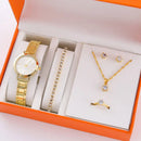 DY-02 Diamond Quartz Watch Set – Luxury Women’s Watch & Jewelry Gift Set | Elegant Party & Wedding Accessories