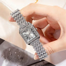 Luxury Square Crystal Quartz Watch – Roman Numeral Bracelet Watch for Men & Women | Elegant Wedding & Party Gift