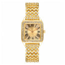 Luxury Square Crystal Quartz Watch – Roman Numeral Bracelet Watch for Men & Women | Elegant Wedding & Party Gift